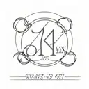 roman numeral number 27 tattoo design idea