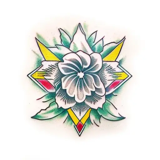 Lignum Vitae Tattoo - Jamaica Flower