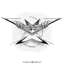 Rock and Roll symbol with a drumstick tattoo design idea