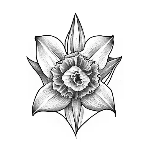 daffodil  tattoo design idea
