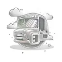 Cartoon style tattoo of a small red 4x4  tattoo design idea