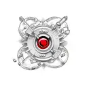 Cartoon style tattoo of a small red 4x4  tattoo design idea