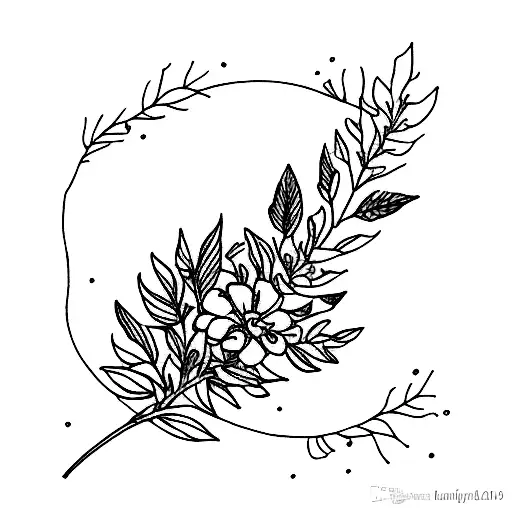 december, september, may, february, april birth flowers tattoo design idea