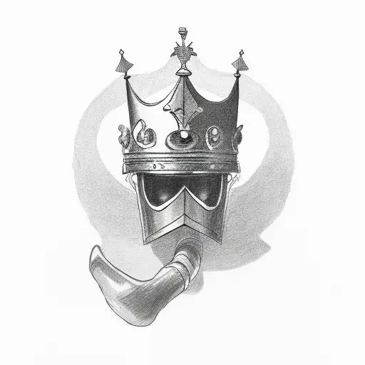 pawn piece with a shadow of a king  tattoo design idea