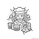 barista, chef tattoo design idea