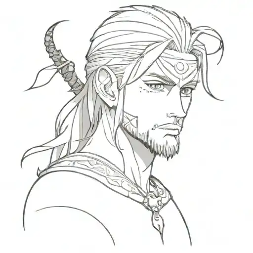 anime saga vinland and freedom tattoo design idea