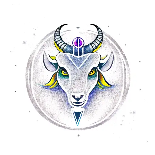 Capricorn sign with Gemini sign with Virgo sign tattoo design idea