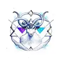 Capricorn sign with Gemini sign with Virgo sign tattoo design idea