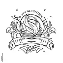 cursive I'll be fine inside of 999 tattoo design idea