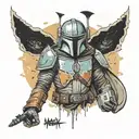 THIS IS THE WAY MANDALORIAN tattoo design idea