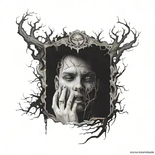 A haunting tattoo symbolizing the inner turmoil of a sensitive and impressionable individual tattoo design idea