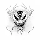 venom tattoo design idea