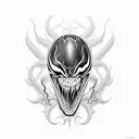 venom tattoo design idea