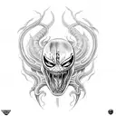 venom tattoo design idea