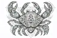 zodiac cancer crab tattoo design idea