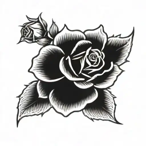 rosa tattoo design idea
