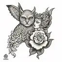Nana and Papa tattoo design idea