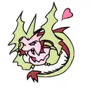 dragon having heart attack  tattoo design idea