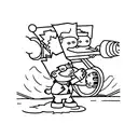 Bart driving tattoo design idea