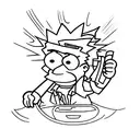 Bart driving tattoo design idea