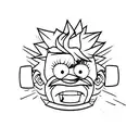 Bart driving tattoo design idea