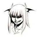 demon face  tattoo design idea