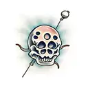 skeleton golfing tattoo design idea