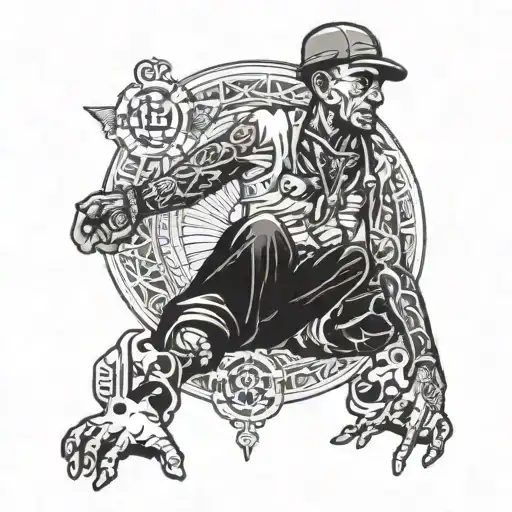 Spanish Streeet gang member tattoo design idea