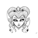 princess peach pinup with tattoos tattoo design idea