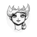 princess peach pinup with tattoos tattoo design idea