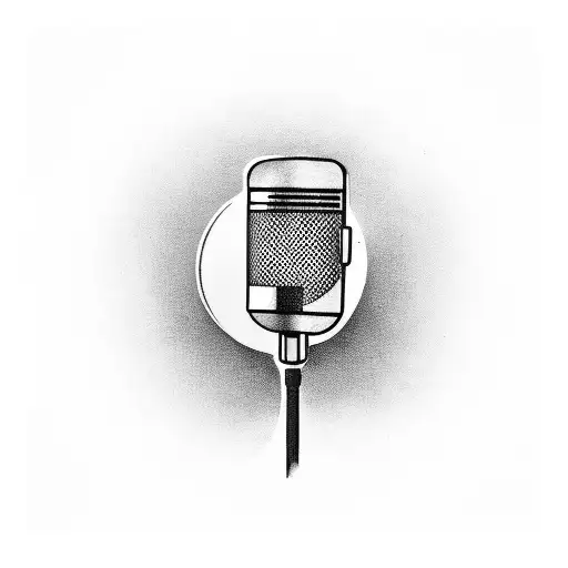 cigarette and a microphone tattoo design idea