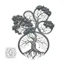 tree with DNA roots  tattoo design idea