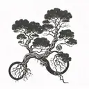 tree with DNA roots  tattoo design idea