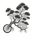 tree with DNA roots  tattoo design idea