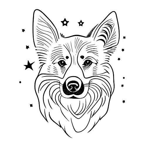border collie tattoo design idea