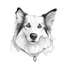 border collie tattoo design idea