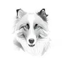 border collie tattoo design idea