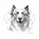 border collie tattoo design idea