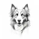 border collie tattoo design idea