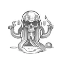 Hermit Tarot Card tattoo design idea