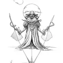 Hermit Tarot Card tattoo design idea