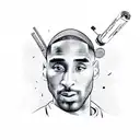 kobe bryant with jayson tatum tattoo design idea