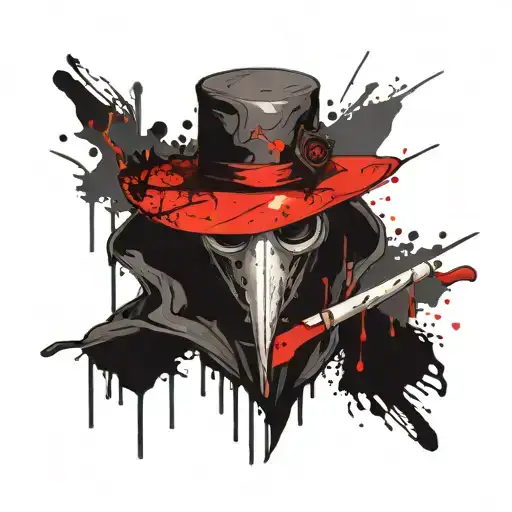 plague doctor tattoo design idea