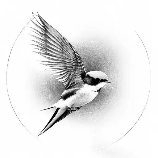 Swallow Bird tattoo design idea