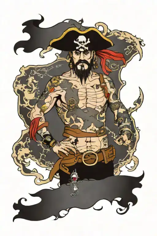 pirate world map bodysuit tattoos tattoo design idea