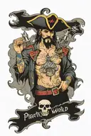 pirate world map bodysuit tattoos tattoo design idea