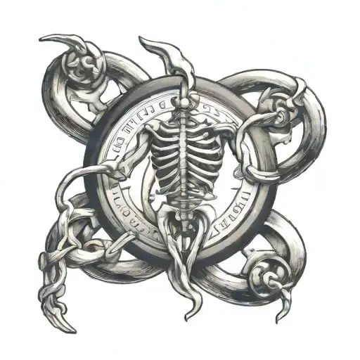 physical therapy symbol intertwined tattoo design idea