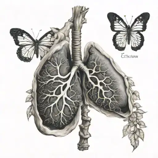lungs tattoo design idea