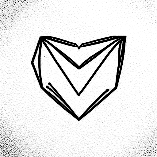 Diamond and love tattoo design idea
