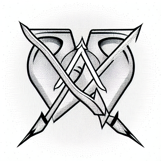 diamond and arrow tattoo design idea